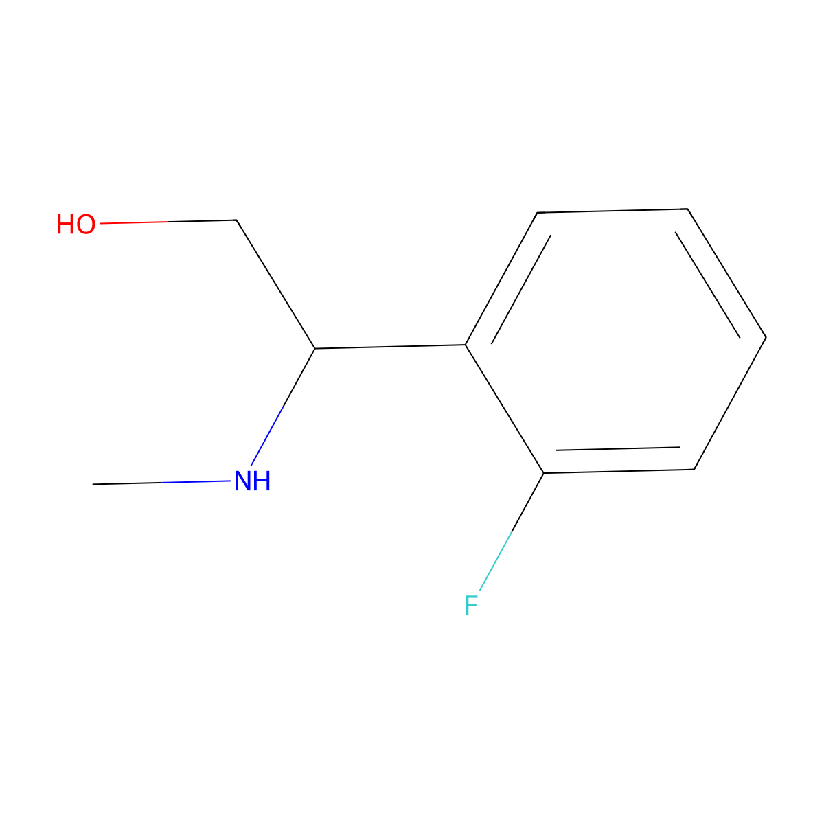 2-(2-Fluorophenyl)-2-(methylamino)ethan-1-ol molecular structure, CAS 1179655-67-4