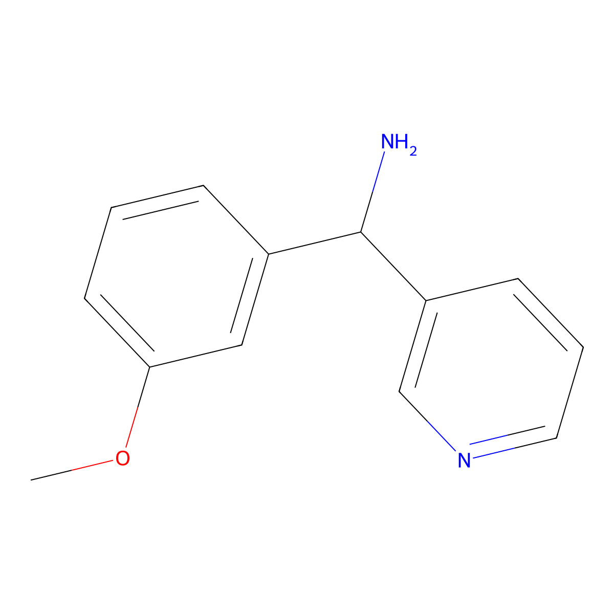 (3-Methoxyphenyl)(pyridin-3-yl)methanamine molecular structure, CAS 1179663-56-9