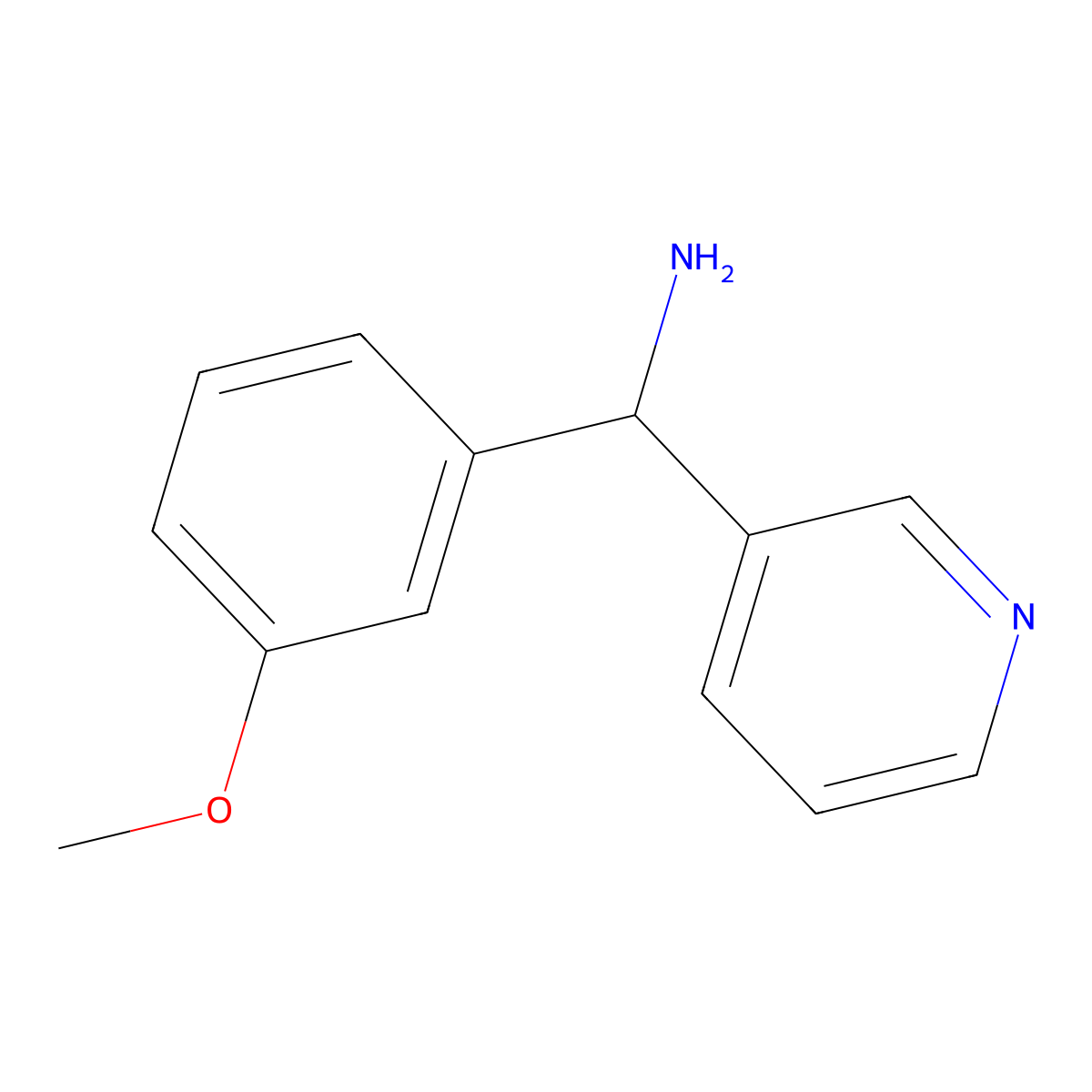 (3-Methoxyphenyl)(pyridin-3-yl)methanamine molecular structure, CAS 1179663-56-9