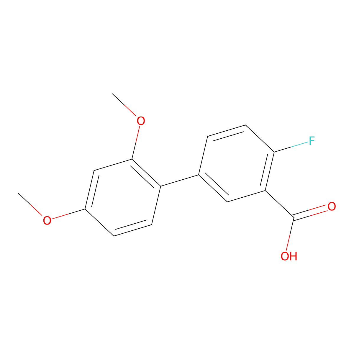 5-(2,4-Dimethoxyphenyl)-2-fluorobenzoic acid molecular structure, CAS 1179664-08-4