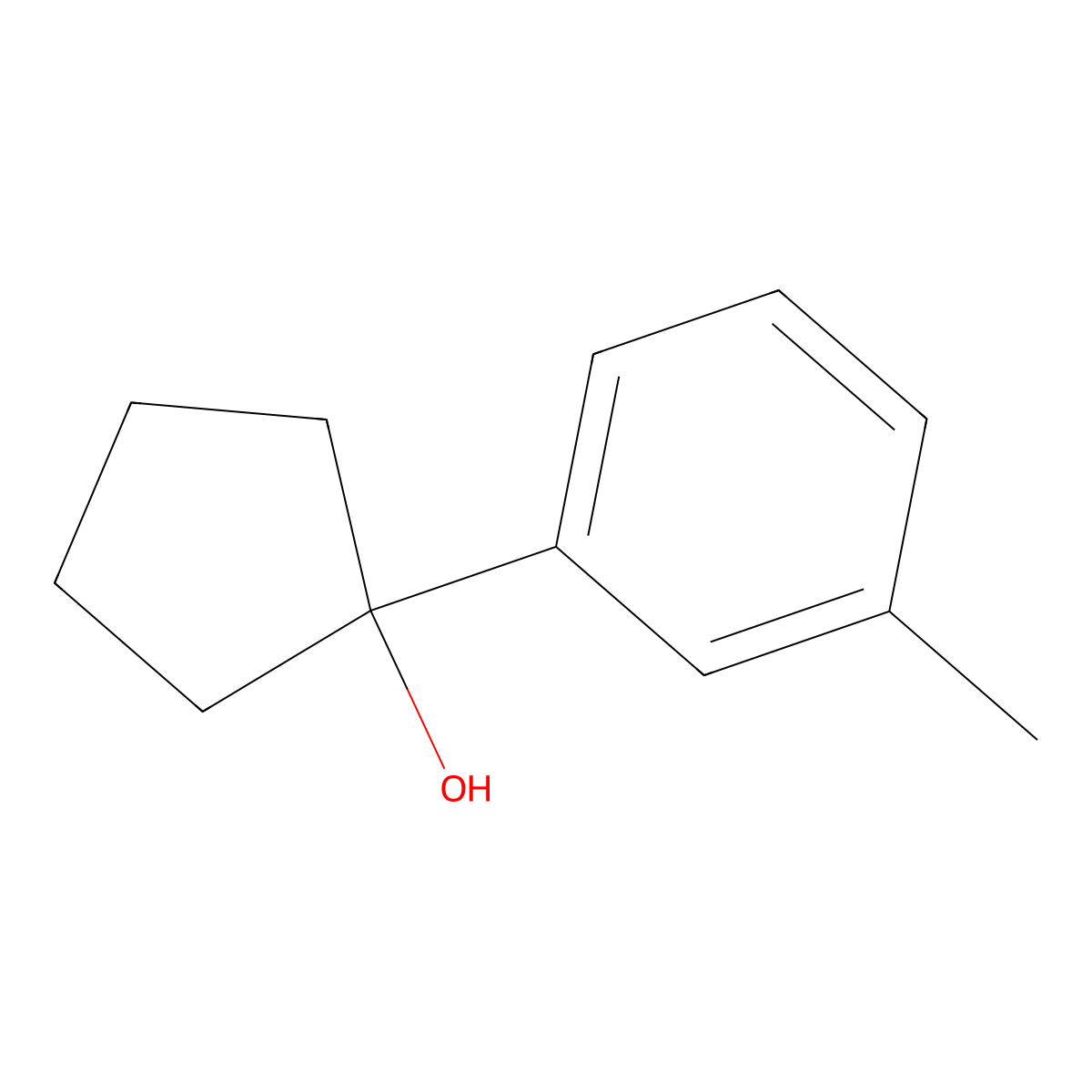 1-(3-Methylphenyl)cyclopentan-1-ol molecular structure, CAS 1179665-68-9