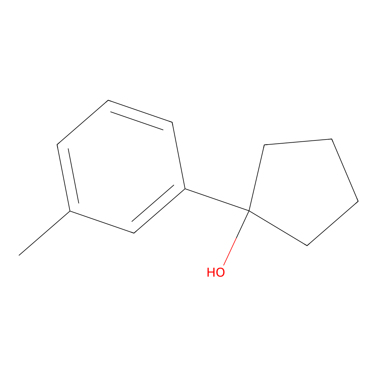 1-(3-Methylphenyl)cyclopentan-1-ol molecular structure, CAS 1179665-68-9
