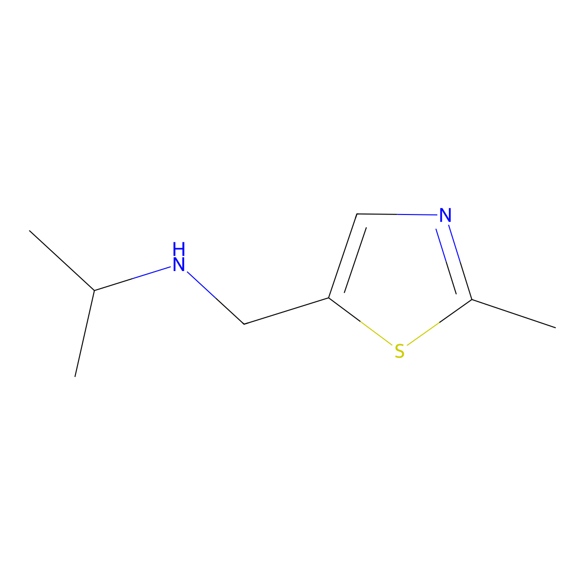 n-((2-Methylthiazol-5-yl)methyl)propan-2-amine molecular structure, CAS 1179668-98-4