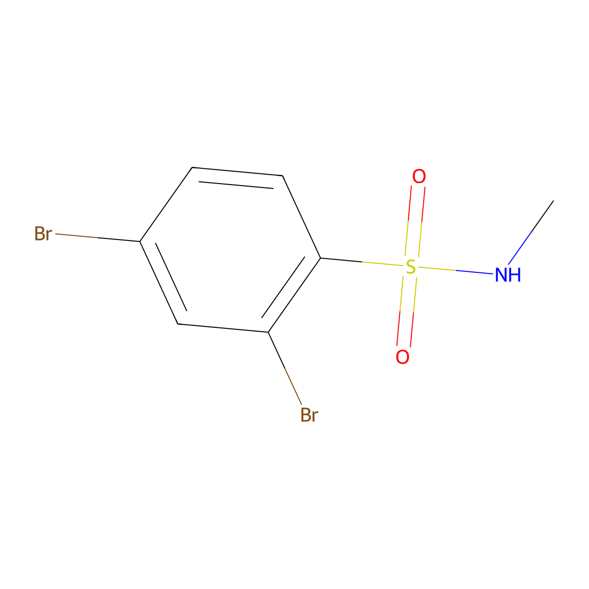 2,4-Dibromo-N-methylbenzene-1-sulfonamide molecular structure, CAS 1179669-20-5