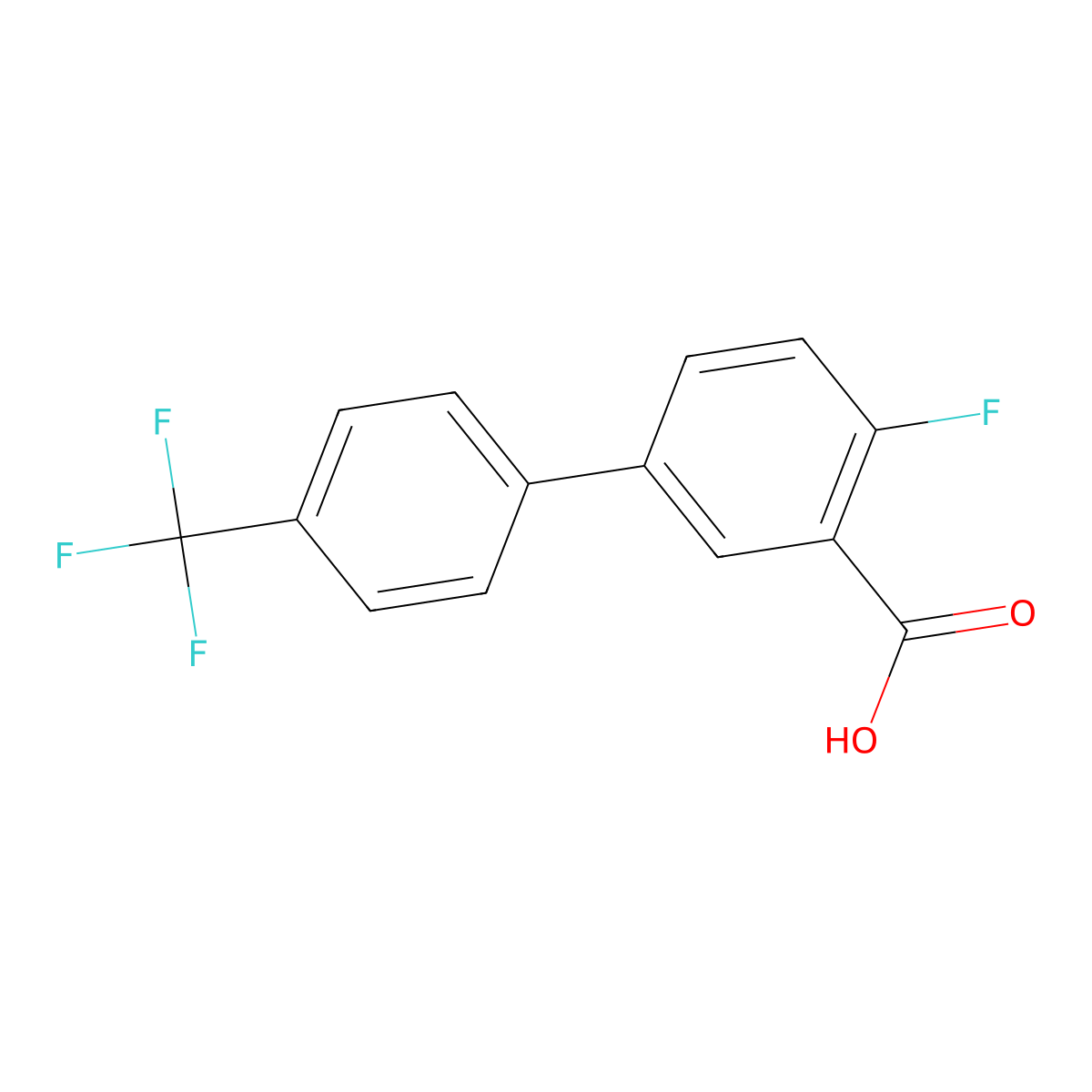 2-Fluoro-5-(4-trifluoromethylphenyl)benzoic acid molecular structure, CAS 1179671-81-8