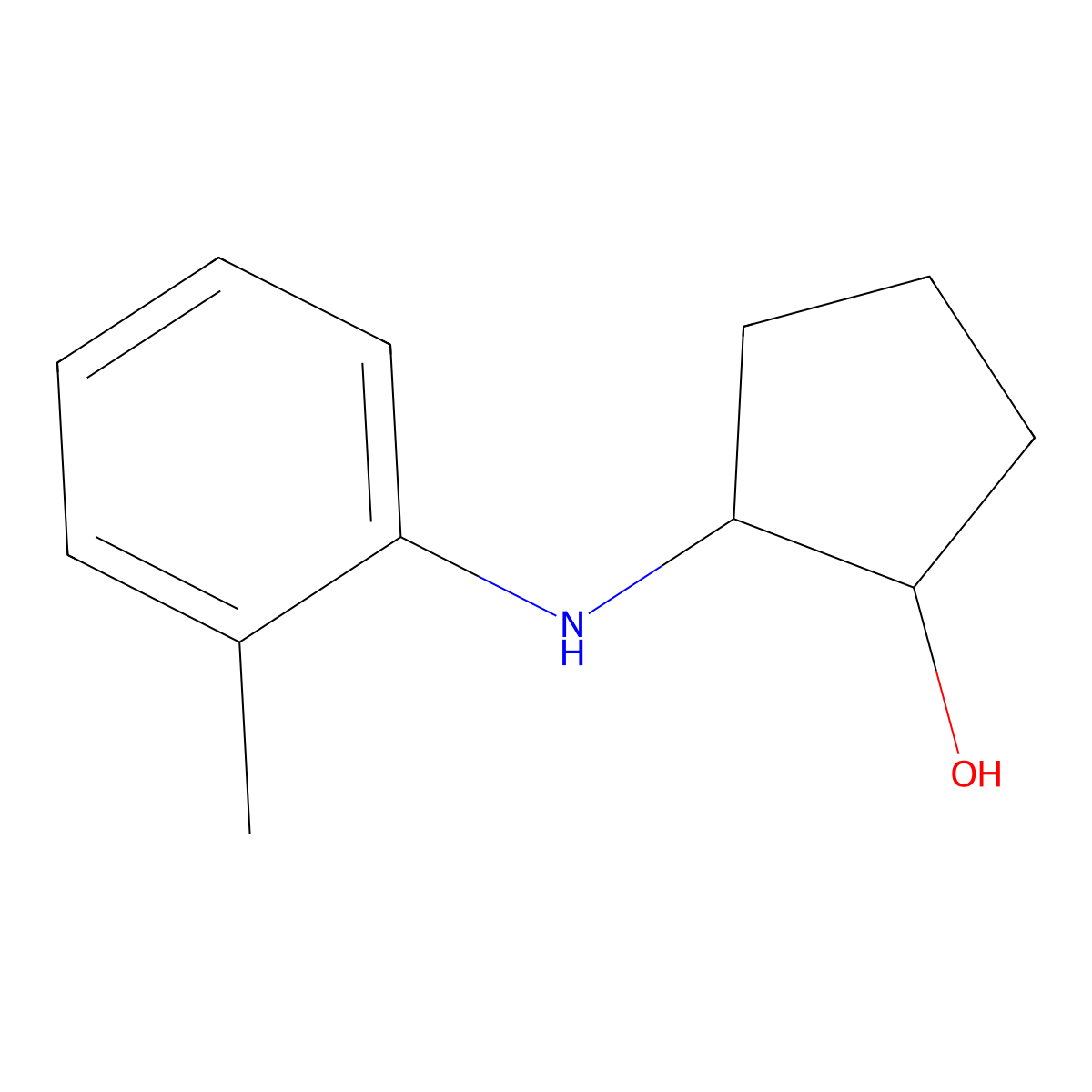 2-[(2-Methylphenyl)amino]cyclopentan-1-ol molecular structure, CAS 1179673-73-4