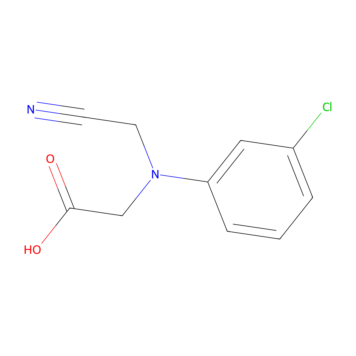 2-[(3-Chlorophenyl)(cyanomethyl)amino]acetic acid molecular structure, CAS 1179673-92-7