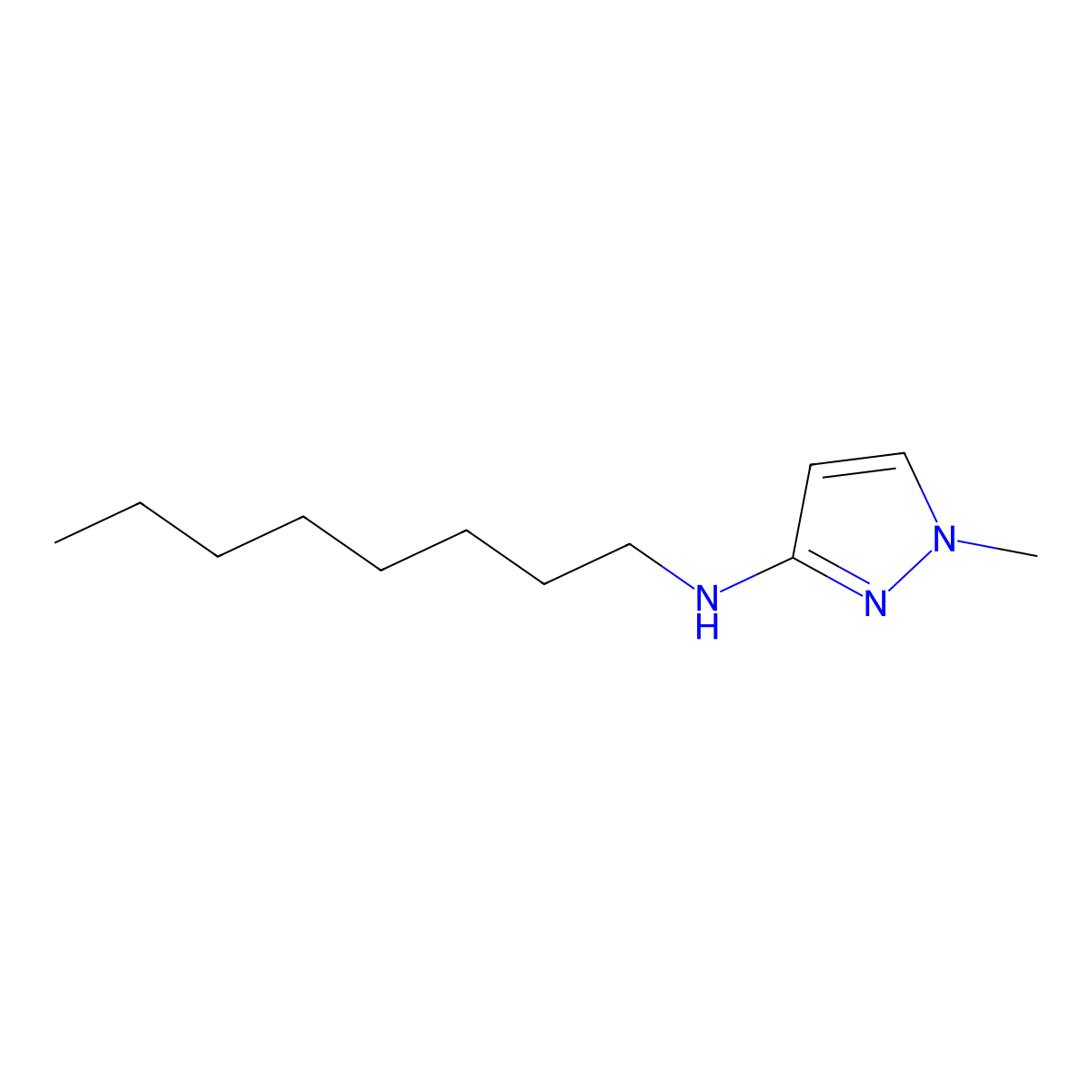 1-Methyl-N-octyl-1H-pyrazol-3-amine molecular structure, CAS 1179676-32-4