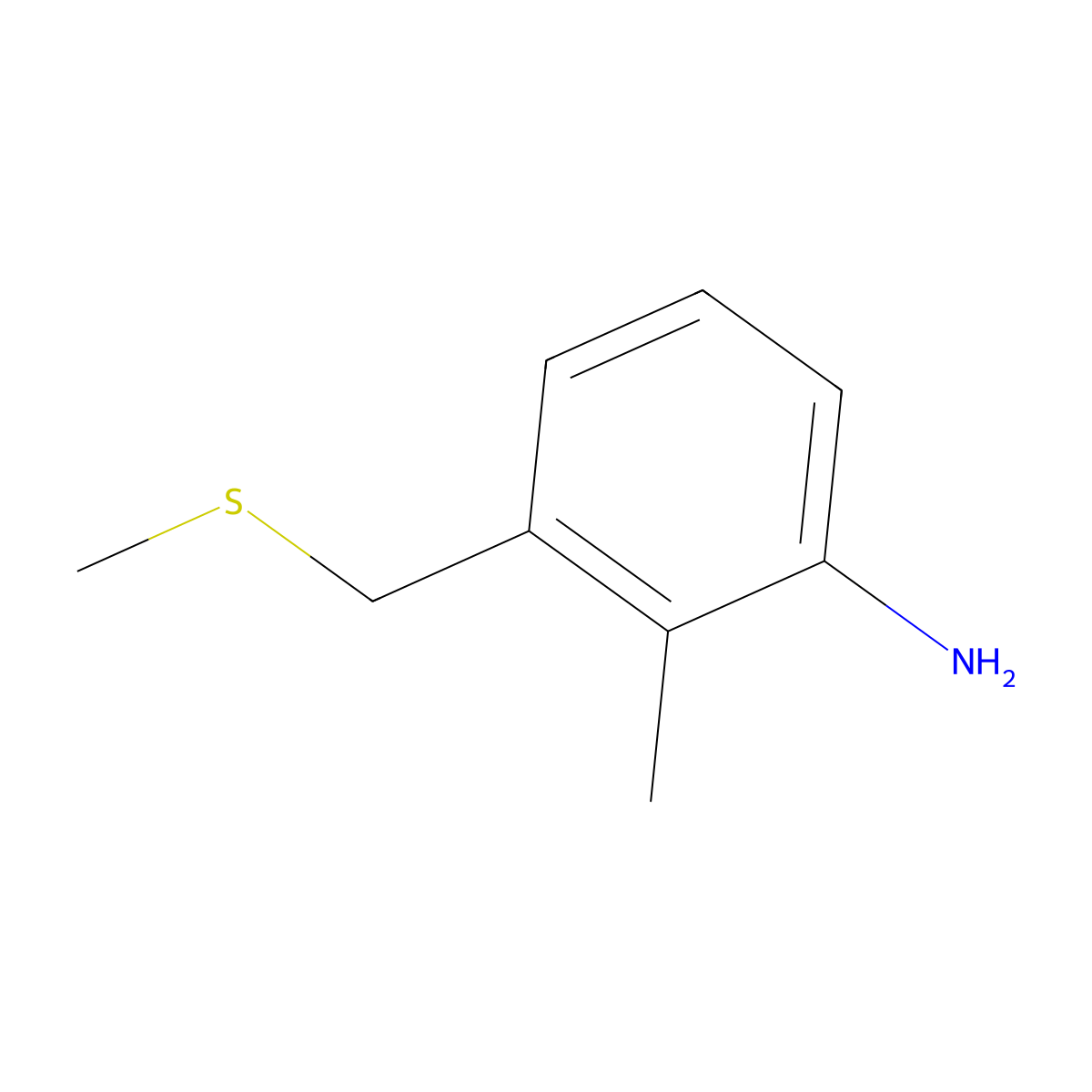 2-Methyl-3-[(methylsulfanyl)methyl]aniline molecular structure, CAS 1179681-32-3