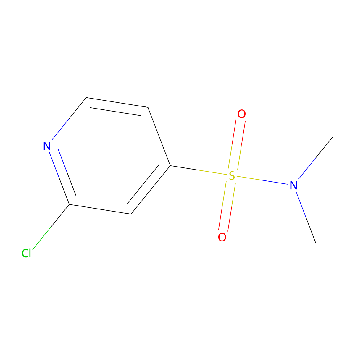 2-chloro-N,N-dimethylpyridine-4-sulfonamide molecular structure, CAS 1179681-83-4