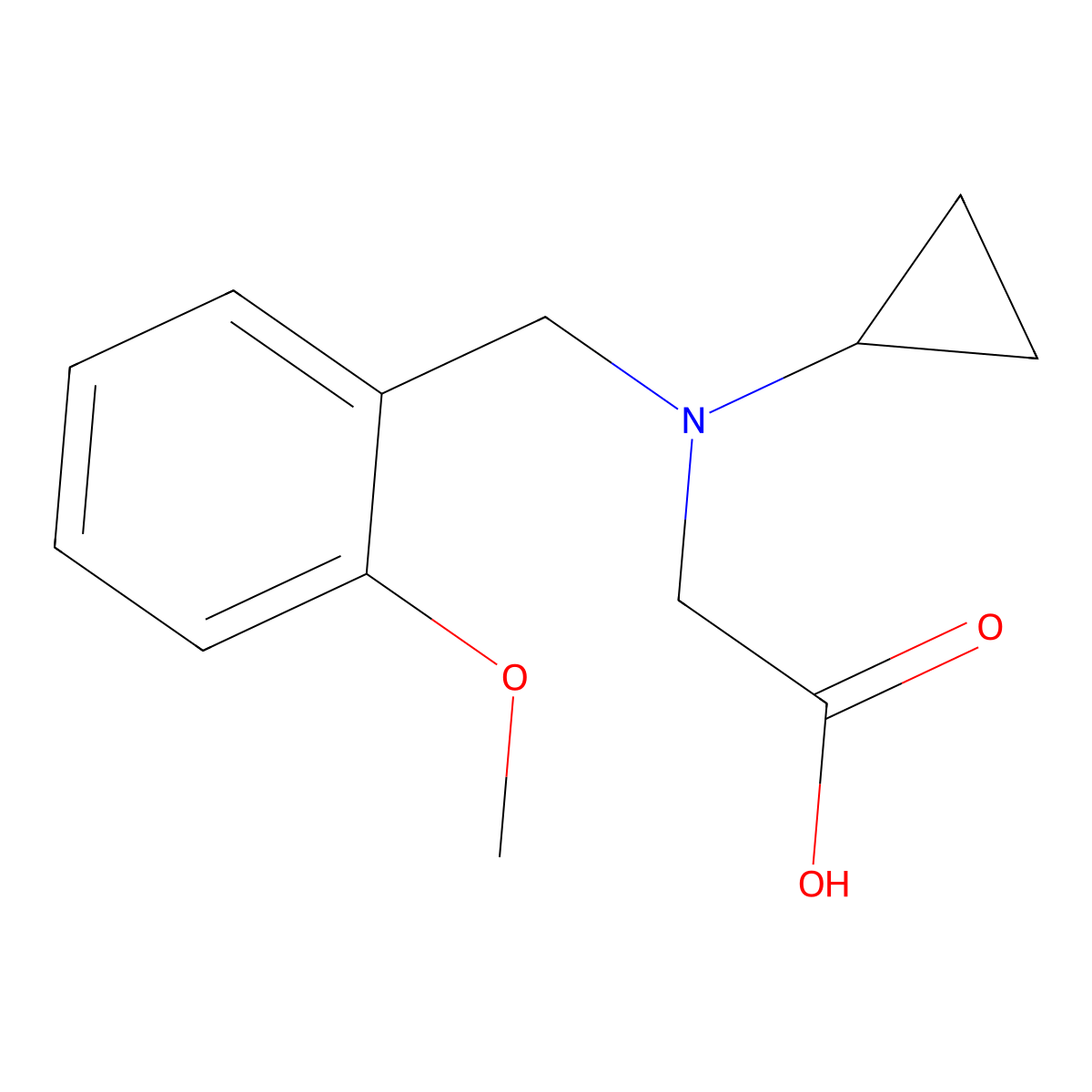 [Cyclopropyl-(2-methoxy-benzyl)-amino]-acetic acid molecular structure, CAS 1179692-47-7