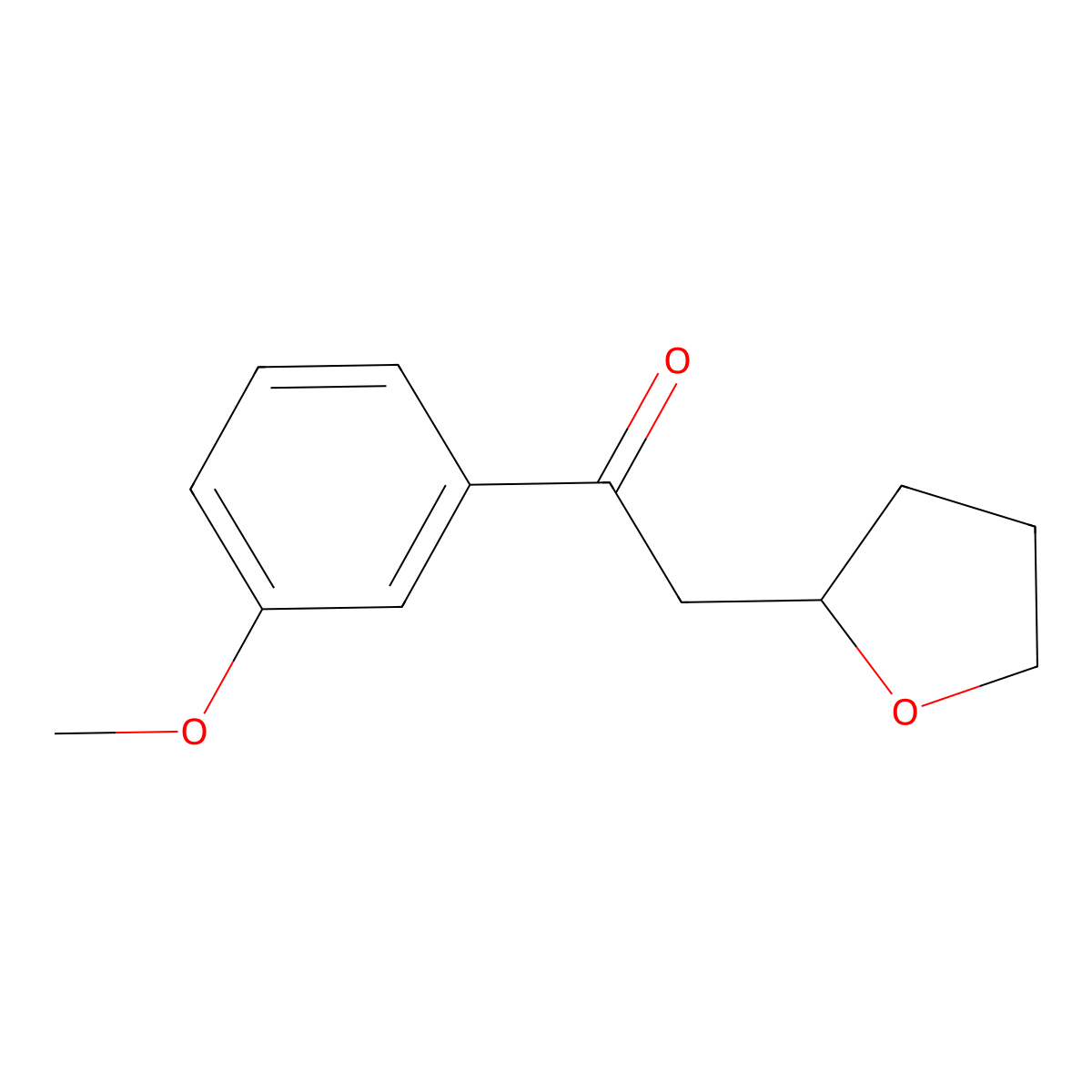 1-(3-Methoxyphenyl)-2-(oxolan-2-yl)ethan-1-one molecular structure, CAS 1179693-69-6