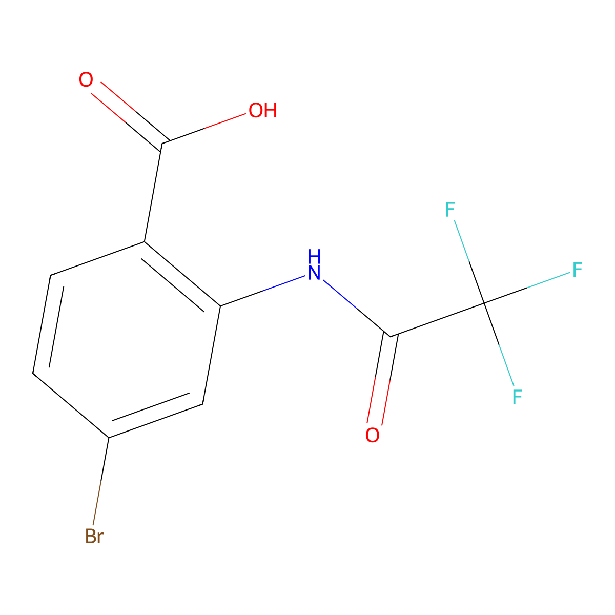 4-Bromo-2-(trifluoroacetamido)benzoic acid molecular structure, CAS 1179705-35-1