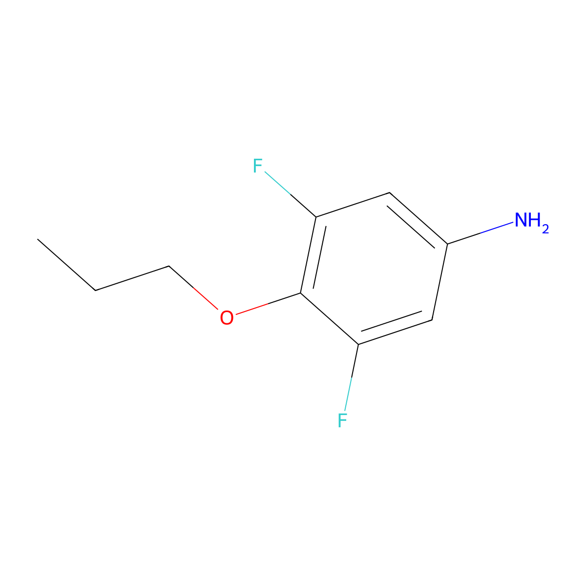 3,5-Difluoro-4-propoxyaniline molecular structure, CAS 1179708-96-3