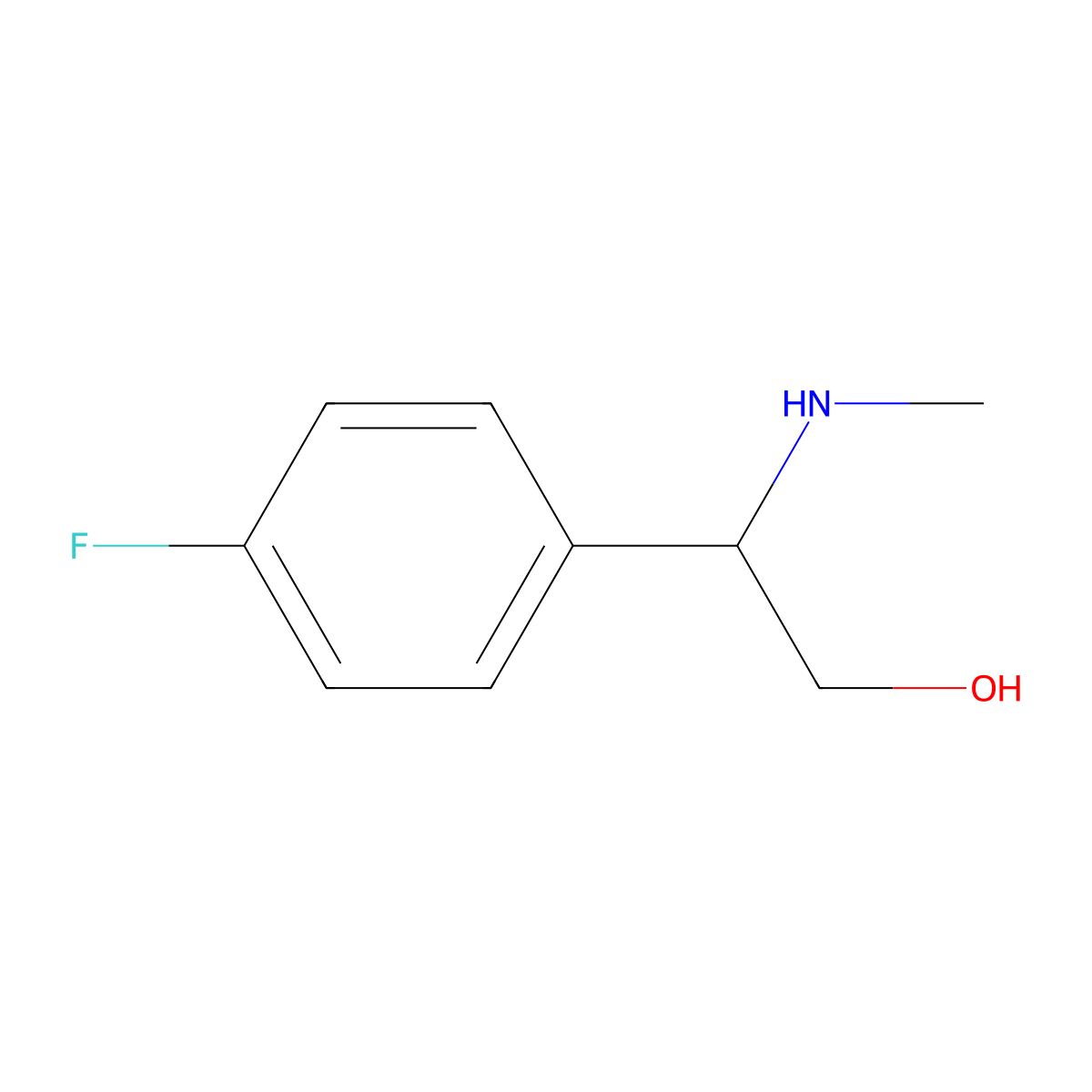 2-(4-Fluorophenyl)-2-(methylamino)ethan-1-ol molecular structure, CAS 1179714-76-1