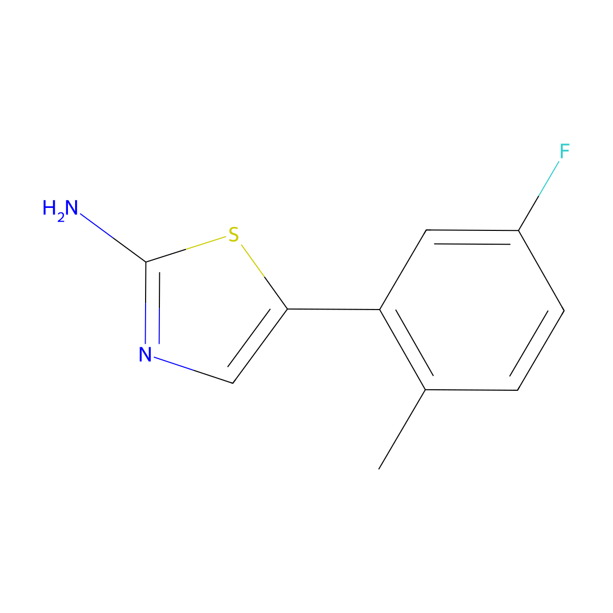 5-(5-Fluoro-2-methylphenyl)thiazol-2-amine molecular structure, CAS 1179718-29-6