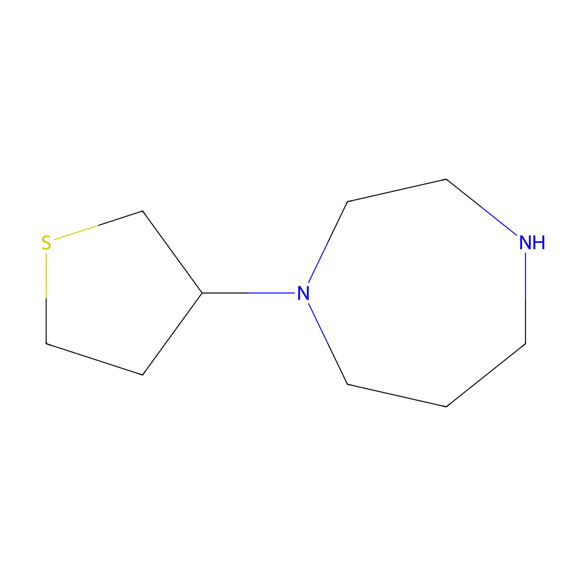 1-(Thiolan-3-yl)-1,4-diazepane molecular structure, CAS 1179720-33-2
