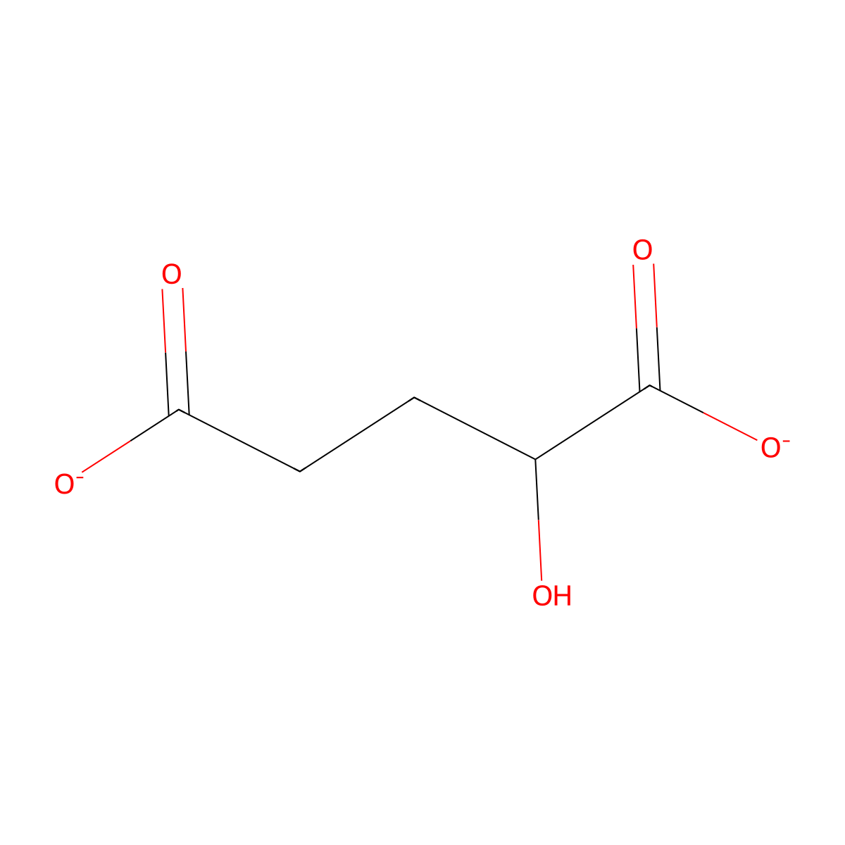 2-Hydroxypentanedioate molecular structure, CAS 117973-49-6