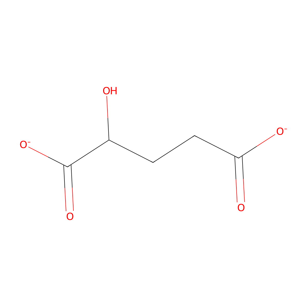 2-Hydroxypentanedioate molecular structure, CAS 117973-49-6