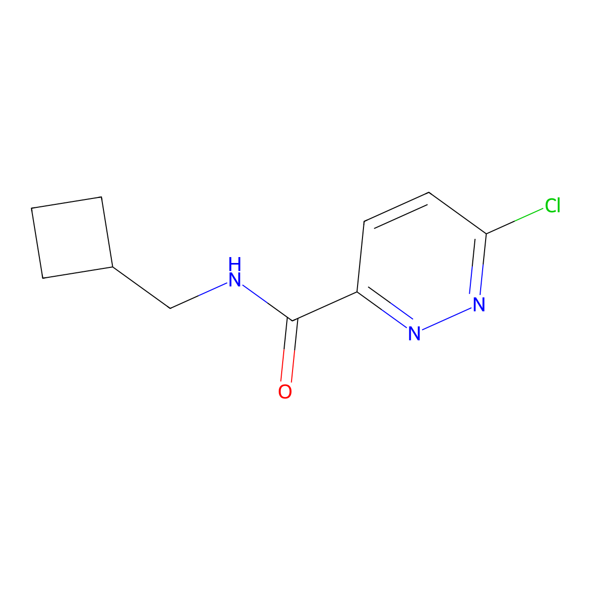 6-chloro-N-(cyclobutylmethyl)pyridazine-3-carboxamide molecular structure, CAS 1179731-58-8
