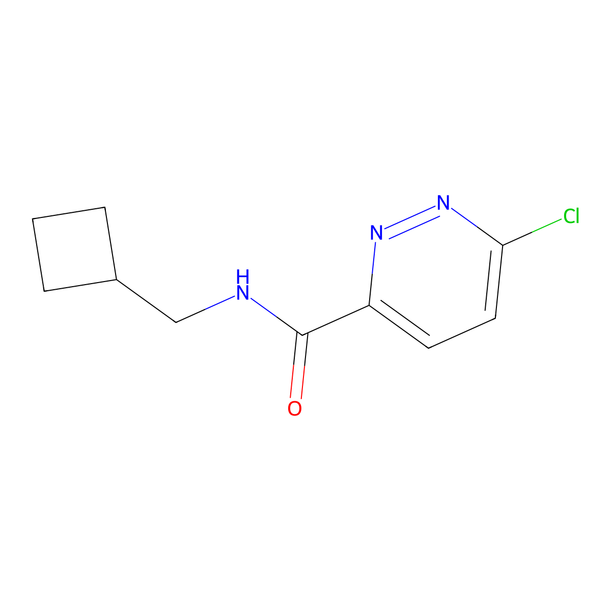6-chloro-N-(cyclobutylmethyl)pyridazine-3-carboxamide molecular structure, CAS 1179731-58-8