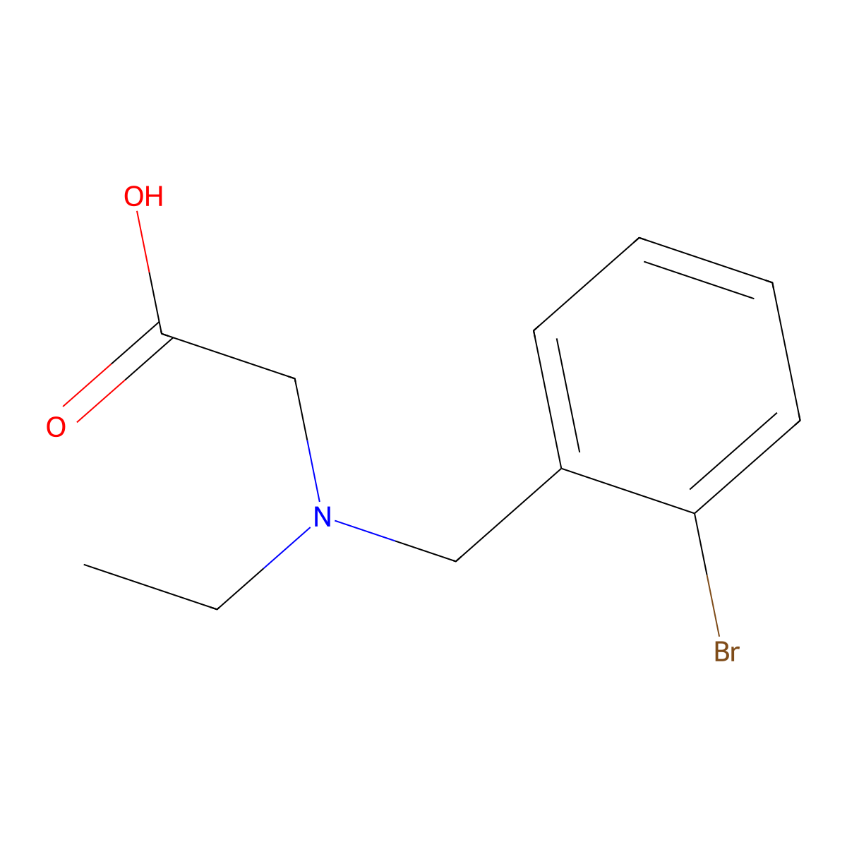 [(2-Bromo-benzyl)-ethyl-amino]-acetic acid molecular structure, CAS 1179734-48-5