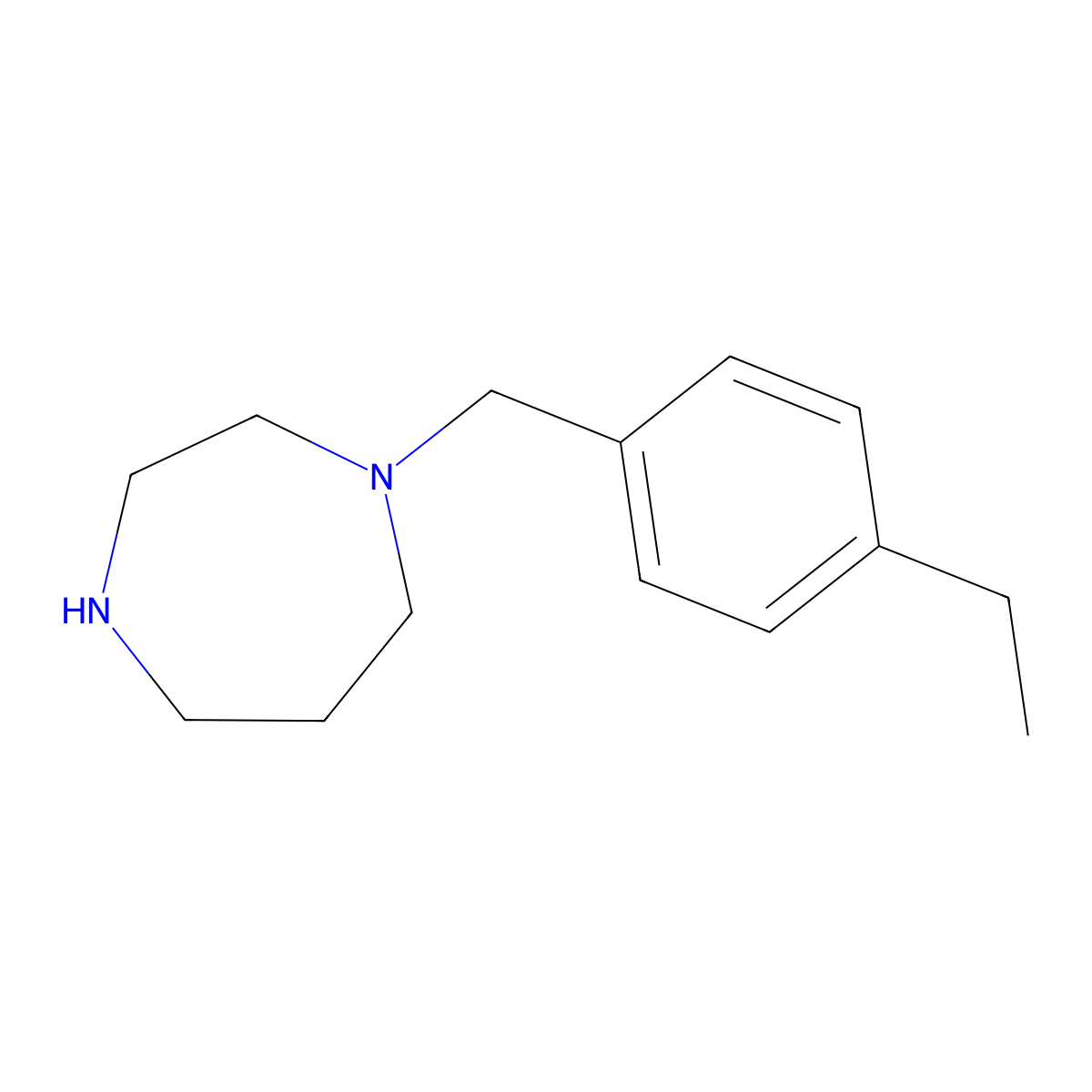1-[(4-Ethylphenyl)methyl]-1,4-diazepane molecular structure, CAS 1179735-03-5