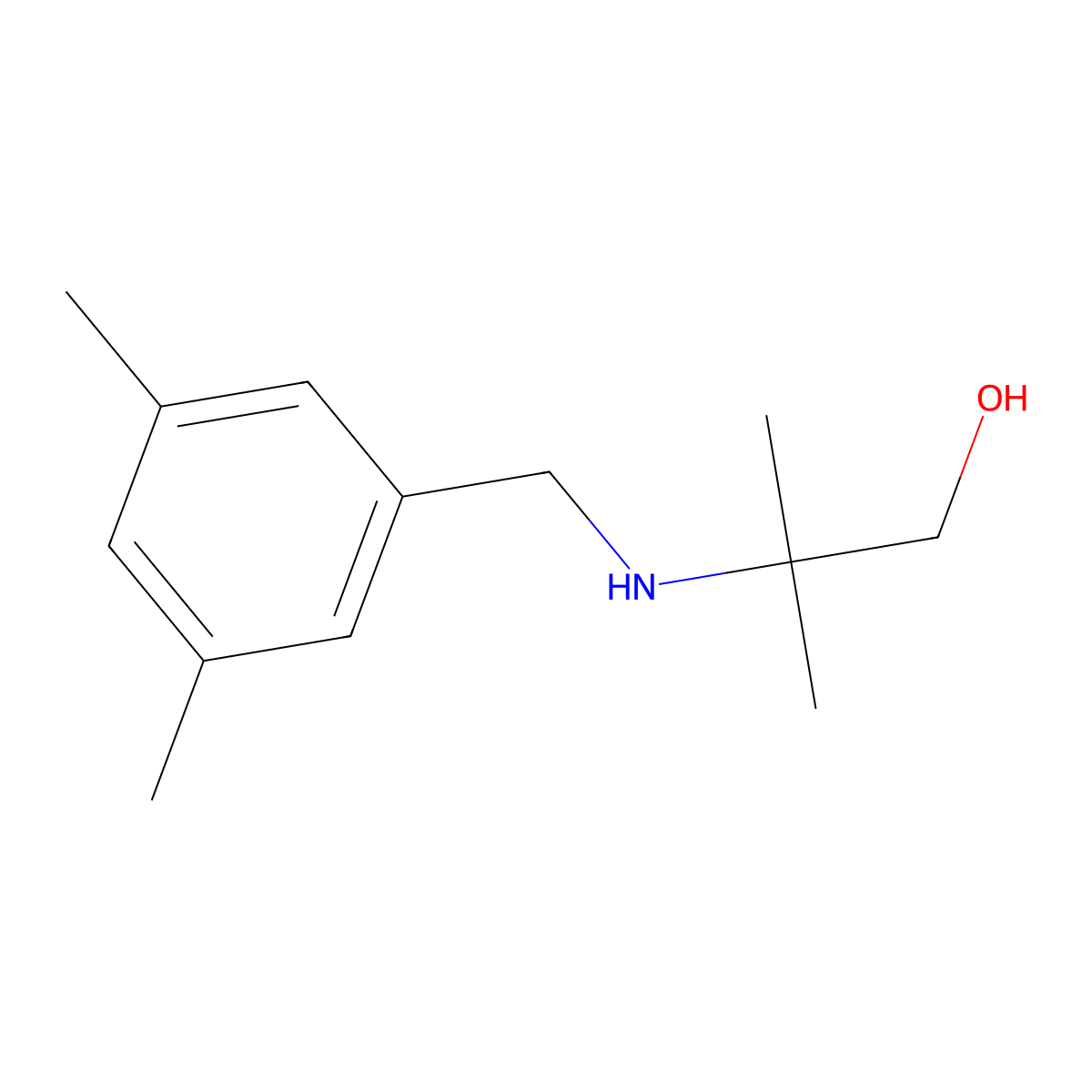 2-{[(3,5-Dimethylphenyl)methyl]amino}-2-methylpropan-1-ol molecular structure, CAS 1179736-65-2