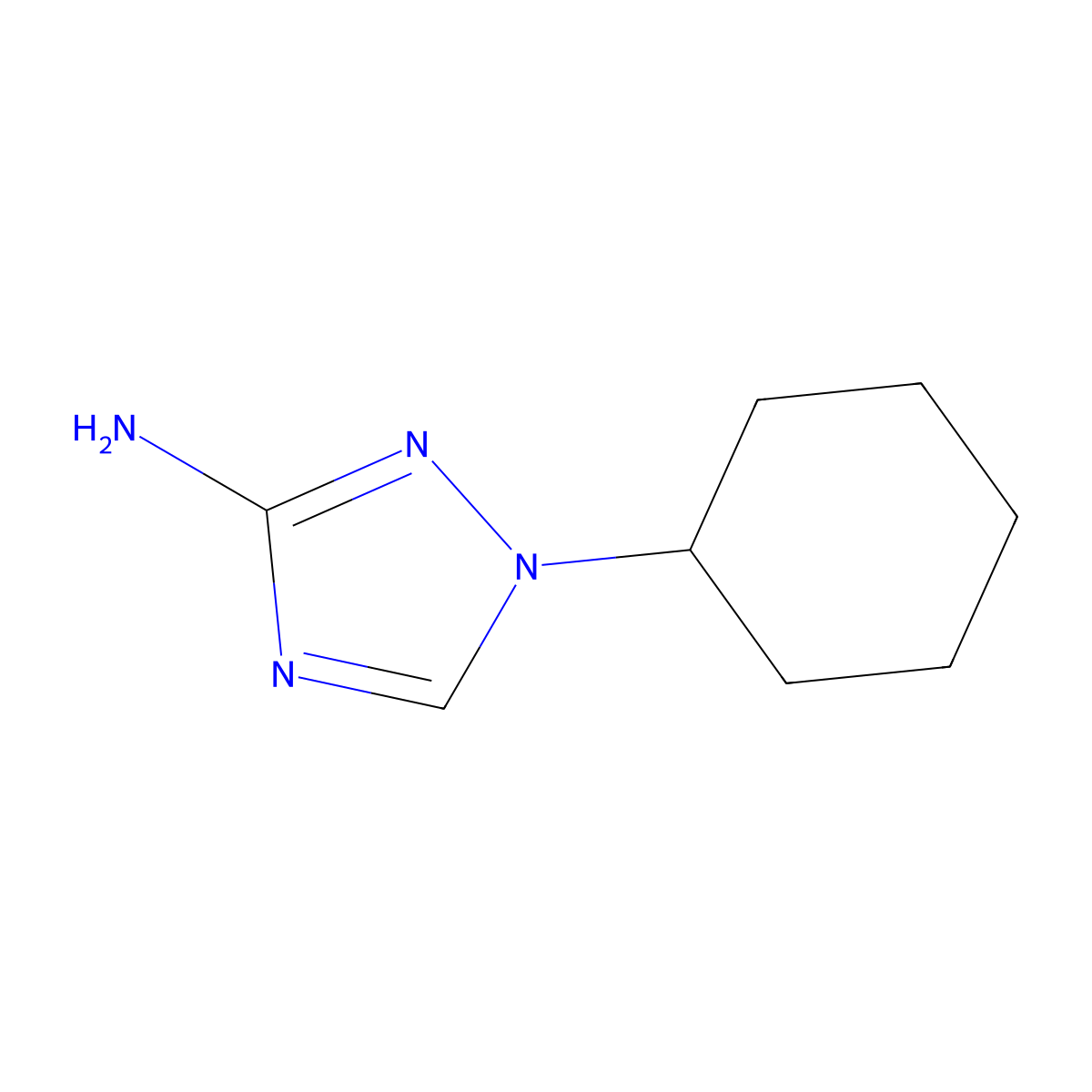 1-cyclohexyl-1H-1,2,4-triazol-3-amine molecular structure, CAS 1179738-24-9