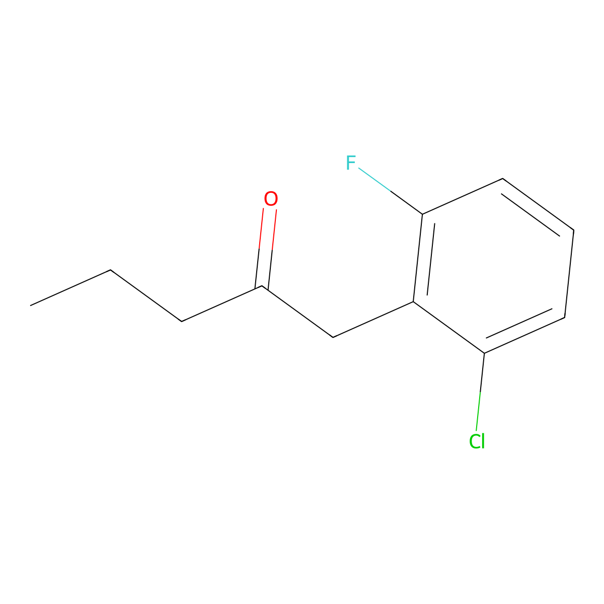 1-(2-Chloro-6-fluorophenyl)pentan-2-one molecular structure, CAS 1179741-86-6