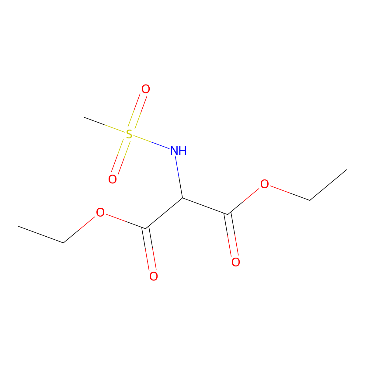 1,3-Diethyl 2-methanesulfonamidopropanedioate molecular structure, CAS 117975-99-2