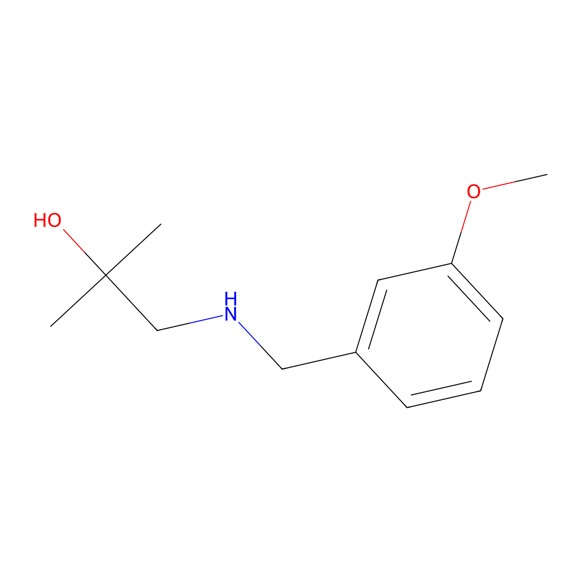 1-{[(3-Methoxyphenyl)methyl]amino}-2-methylpropan-2-ol molecular structure, CAS 1179755-05-5