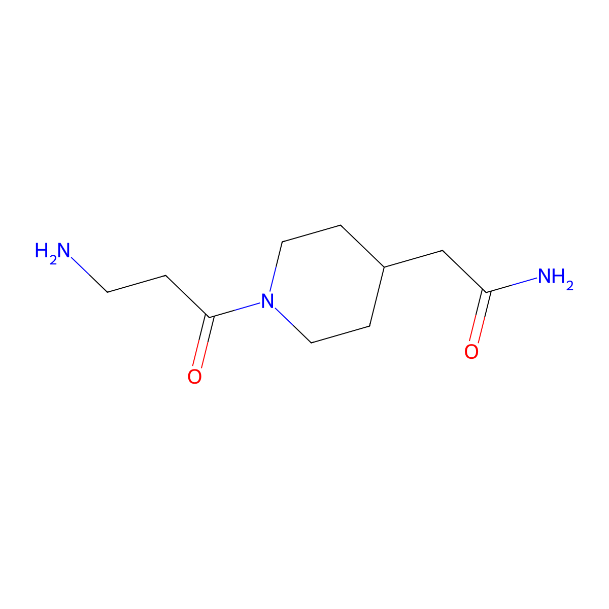 2-[1-(3-Aminopropanoyl)piperidin-4-yl]acetamide molecular structure, CAS 1179756-46-7