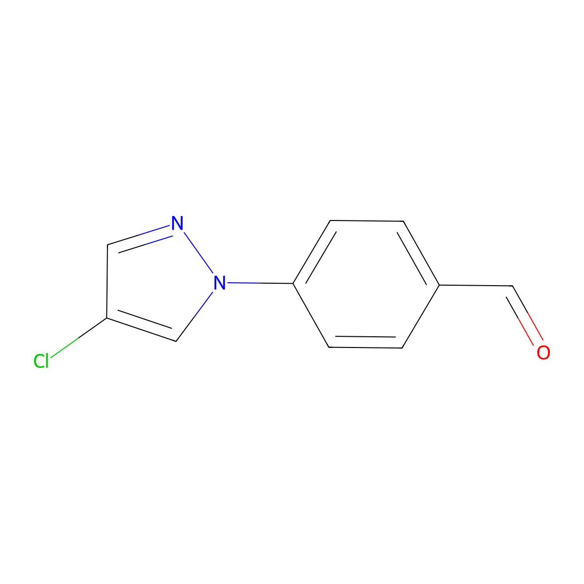 4-(4-Chloro-1H-pyrazol-1-YL)benzaldehyde molecular structure, CAS 1179758-89-4