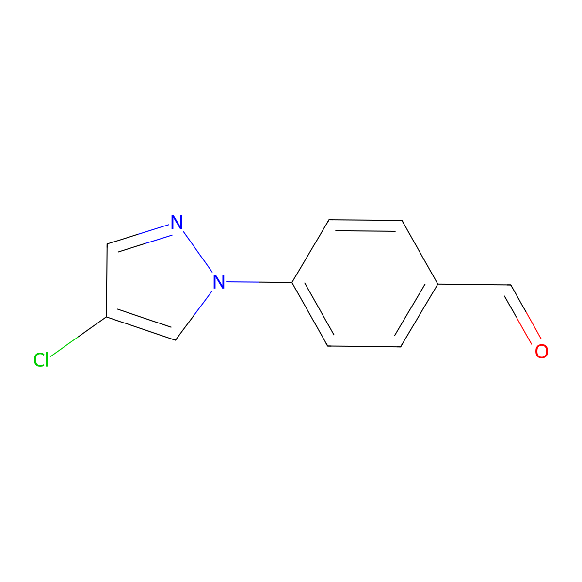 4-(4-Chloro-1H-pyrazol-1-YL)benzaldehyde molecular structure, CAS 1179758-89-4