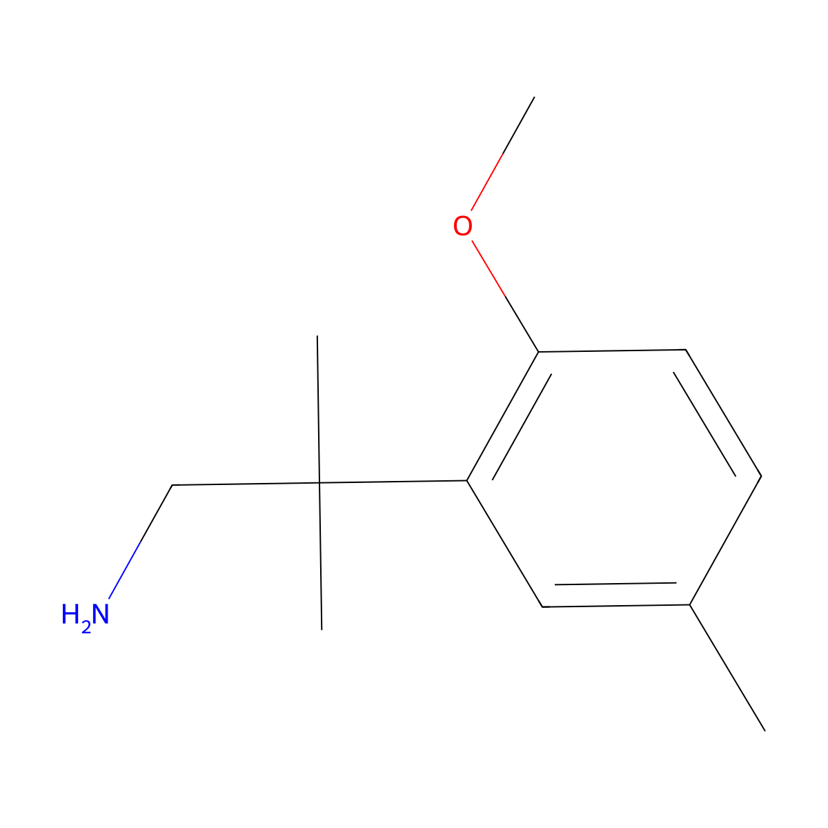 2-(2-Methoxy-5-methylphenyl)-2-methylpropan-1-amine molecular structure, CAS 1179759-15-9