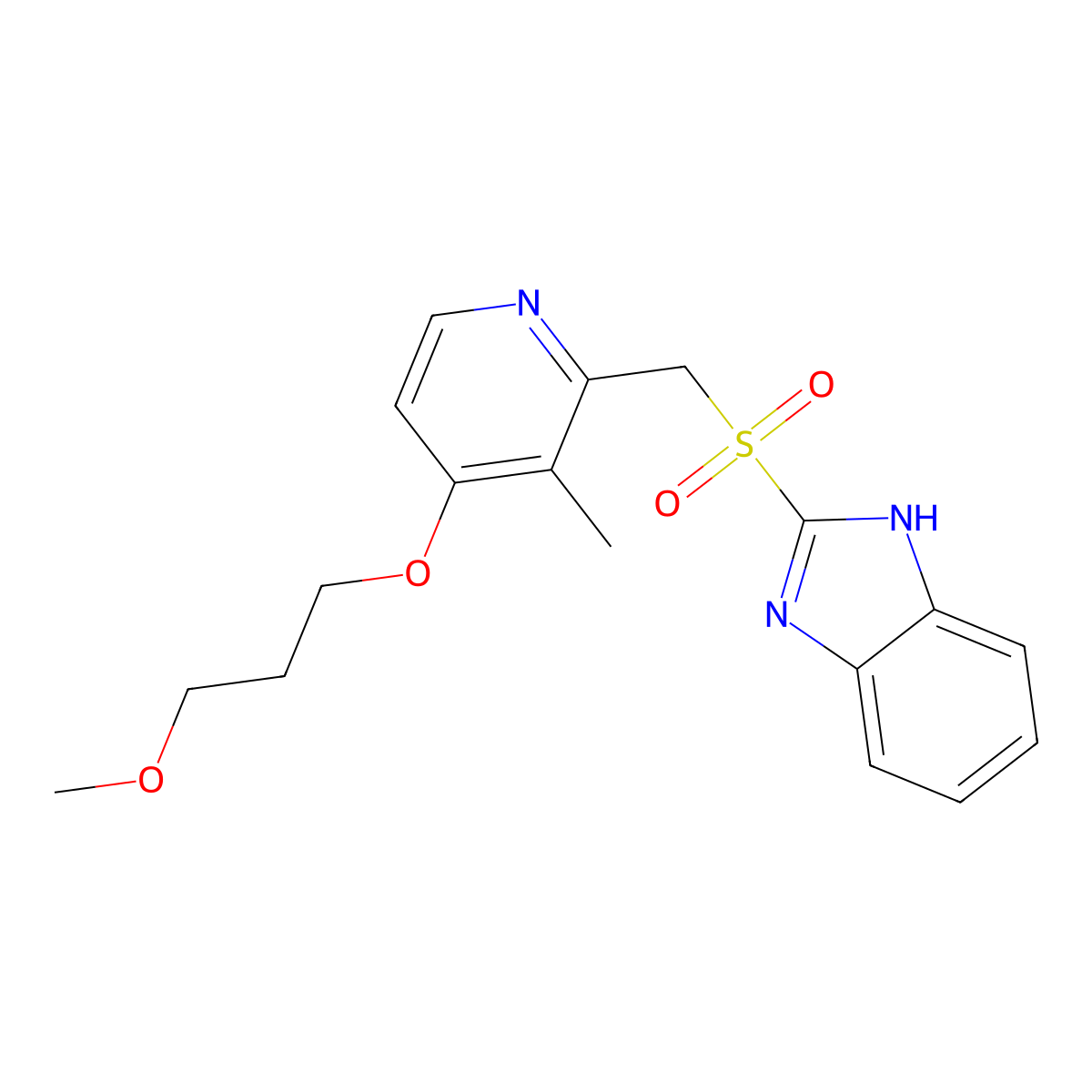Rabeprazole Sulfone molecular structure, CAS 117976-47-3