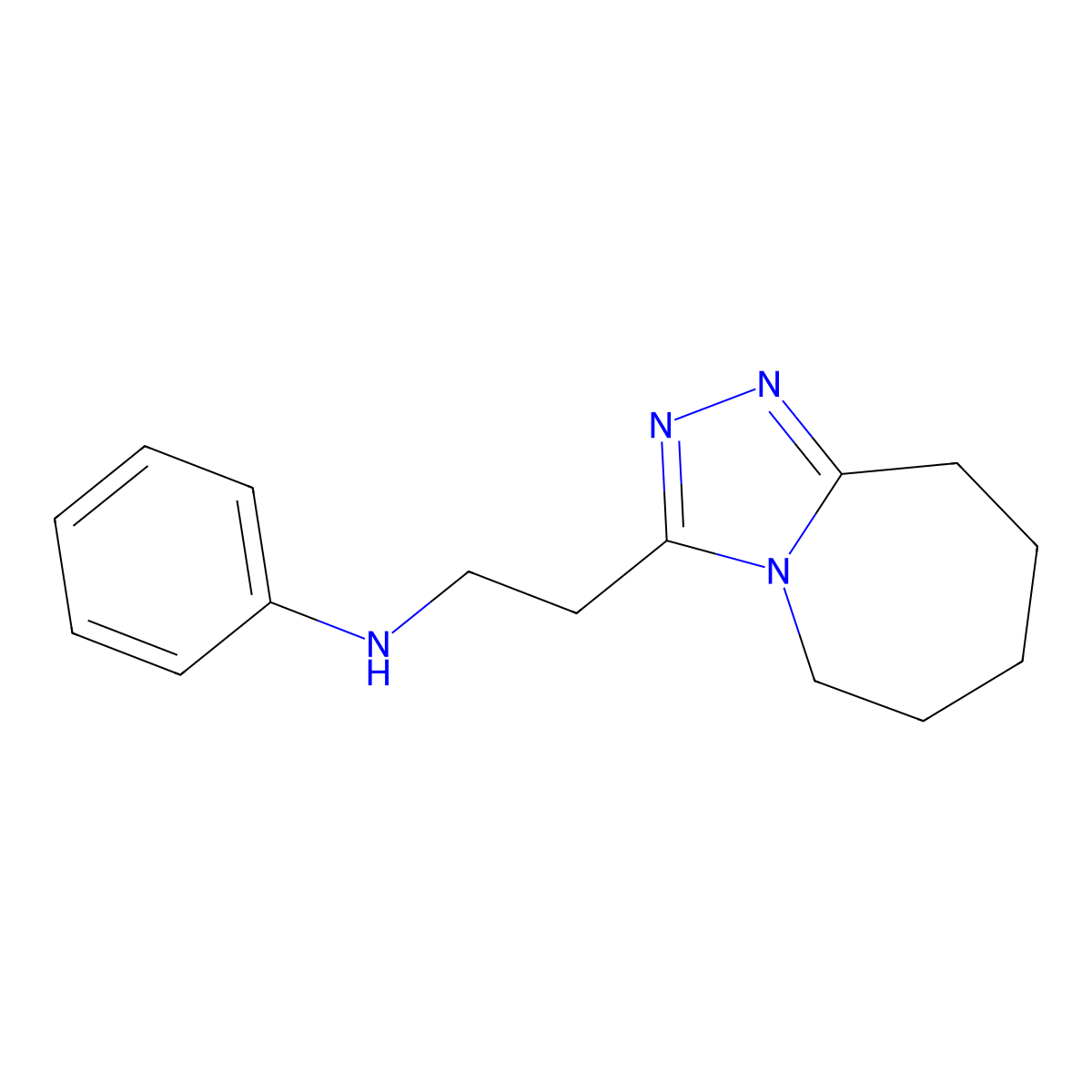 N-[2-(6,7,8,9-tetrahydro-5H-[1,2,4]triazolo[4,3-a]azepin-3-yl)ethyl]aniline molecular structure, CAS 1179762-10-7
