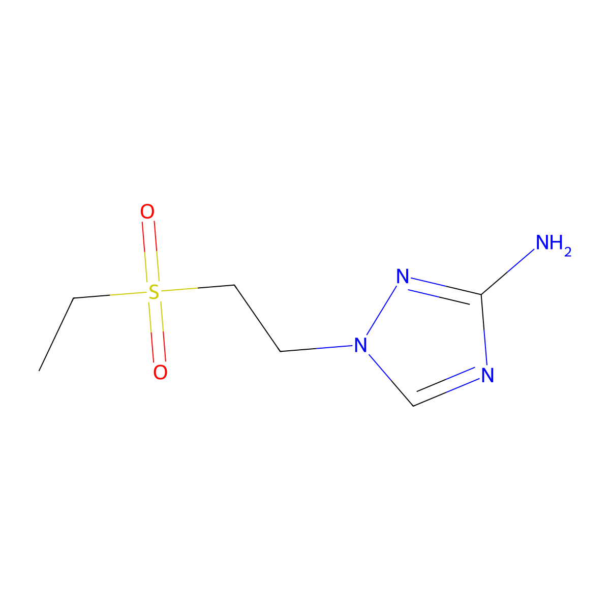 1-(2-(Ethylsulfonyl)ethyl)-1h-1,2,4-triazol-3-amine molecular structure, CAS 1179763-78-0