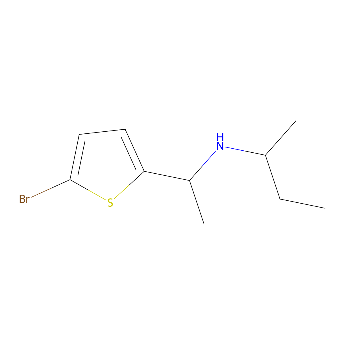 [1-(5-Bromothiophen-2-yl)ethyl](butan-2-yl)amine molecular structure, CAS 1179769-78-8