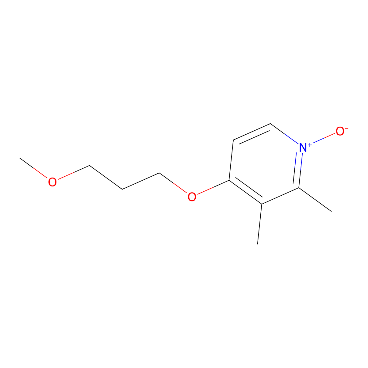 4-(3-Methoxypropoxy)-2,3-dimethyl-1-oxo-1lambda~5~-pyridine molecular structure, CAS 117977-18-1