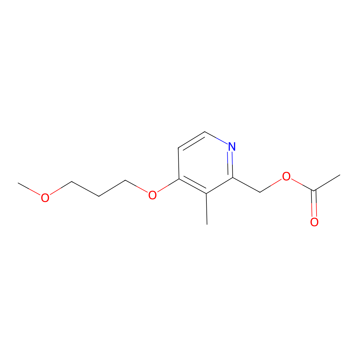 (4-(3-Methoxypropoxy)-3-methylpyridin-2-yl)methyl acetate molecular structure, CAS 117977-19-2