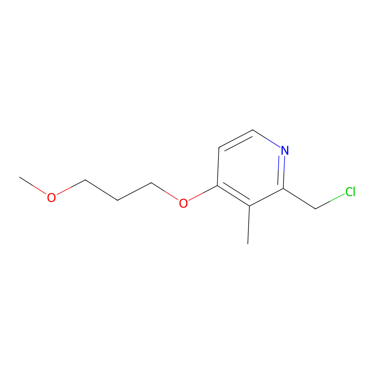 2-(Chloromethyl)-4-(3-methoxypropoxy)-3-methylpyridine molecular structure, CAS 117977-20-5