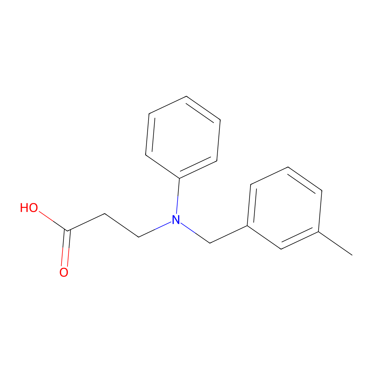 3-{[(3-Methylphenyl)methyl](phenyl)amino}propanoic acid molecular structure, CAS 1179771-60-8