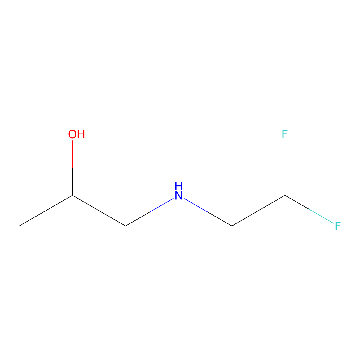 1-[(2,2-Difluoroethyl)amino]propan-2-ol molecular structure, CAS 1179772-17-8