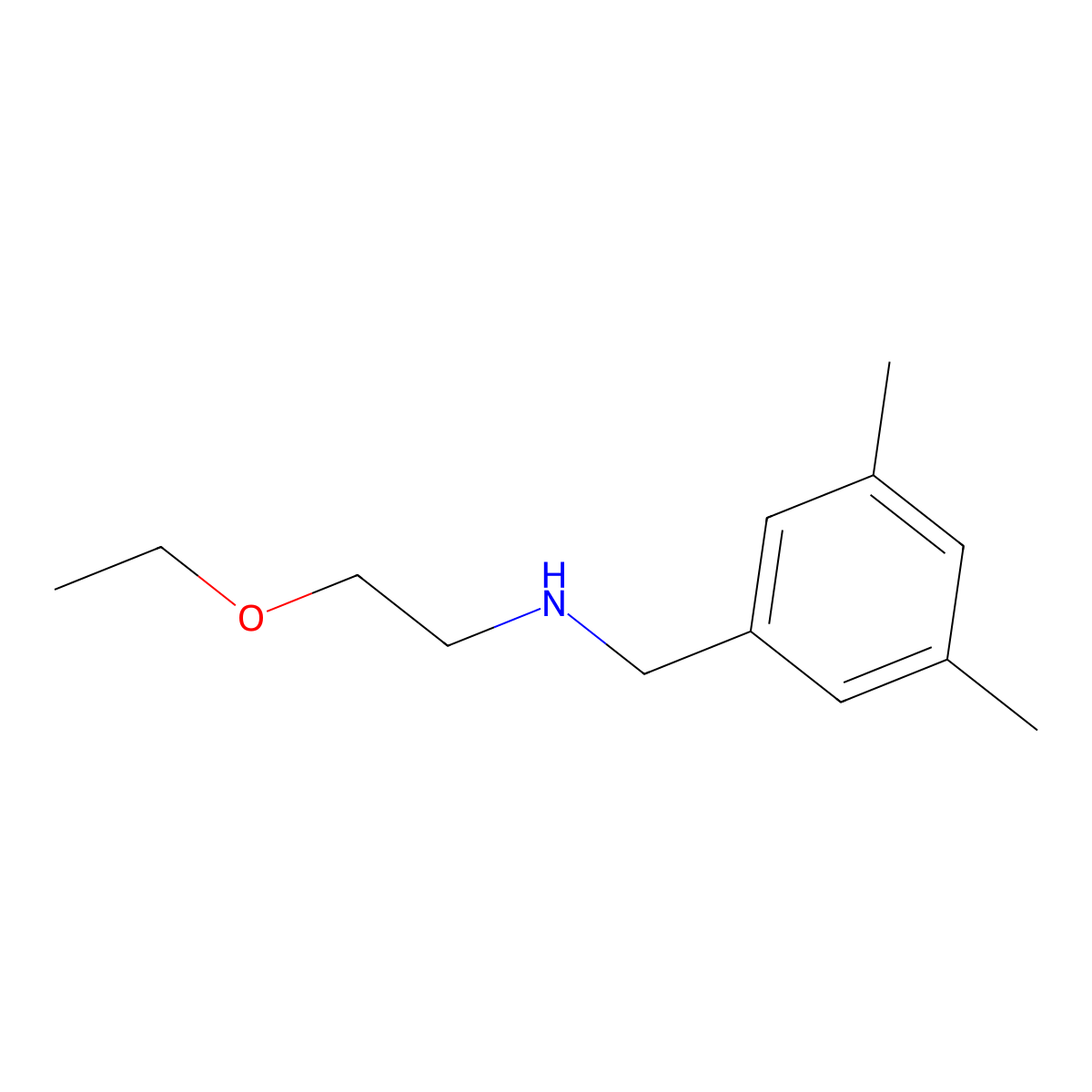 [(3,5-Dimethylphenyl)methyl](2-ethoxyethyl)amine molecular structure, CAS 1179772-76-9