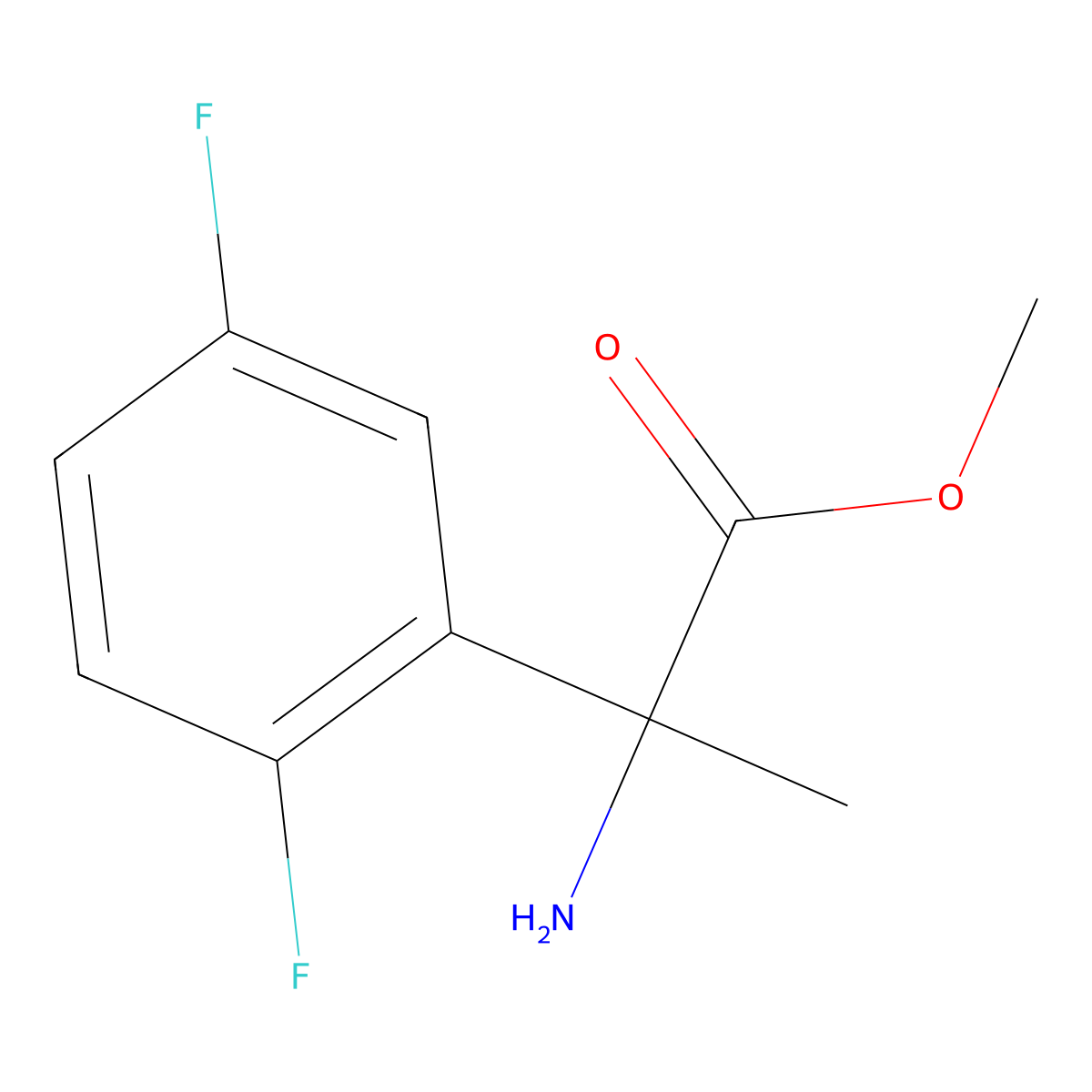 Methyl 2-amino-2-(2,5-difluorophenyl)propanoate molecular structure, CAS 1179776-46-5