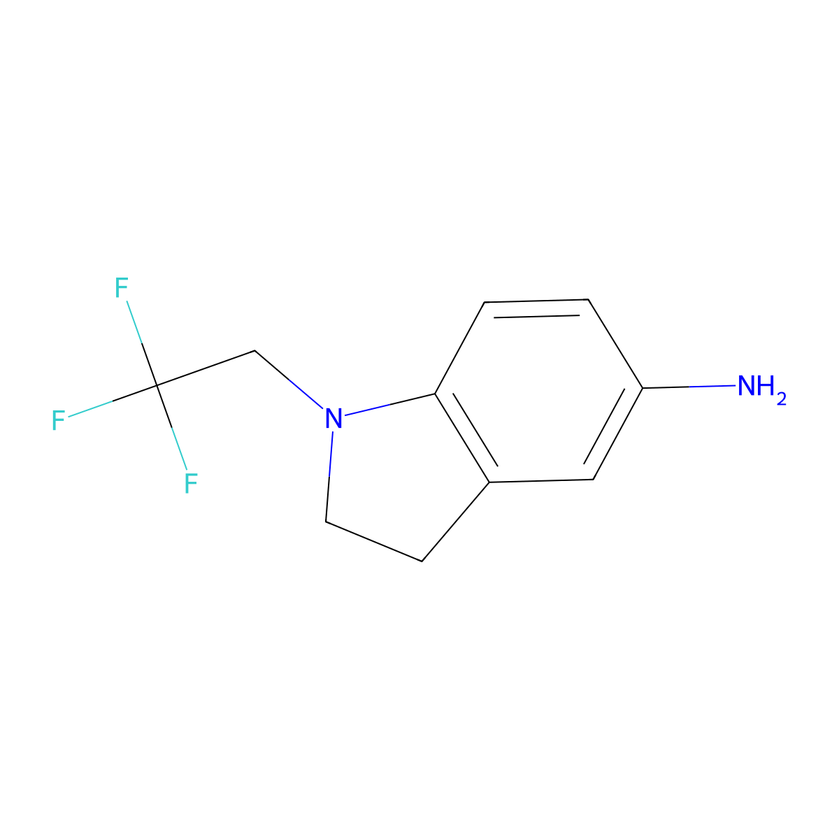 1-(2,2,2-Trifluoroethyl)indolin-5-amine molecular structure, CAS 1179782-03-6