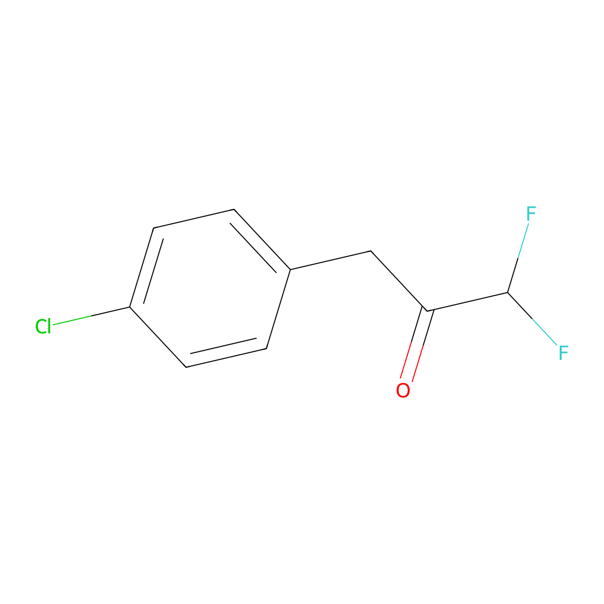 3-(4-Chlorophenyl)-1,1-difluoropropan-2-one molecular structure, CAS 1179782-41-2