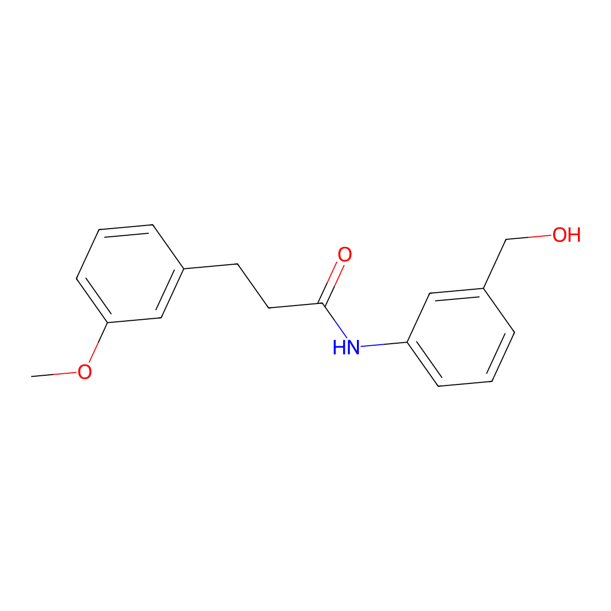 N-[3-(hydroxymethyl)phenyl]-3-(3-methoxyphenyl)propanamide molecular structure, CAS 1179784-33-8